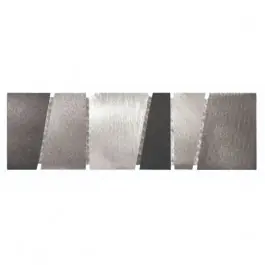 Quantité Limitée Frise Carrelage Trapeze Grise Verre Alu LI18, Listel 4,8 x 60 x 0,8 cm