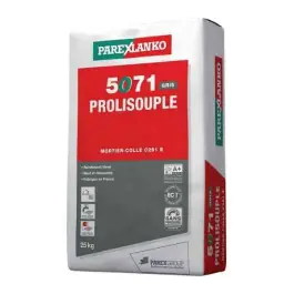 Mortier Colle Déformable Prolisouple Gris ParexLanko L5071GR25 25 kg Prix Choc