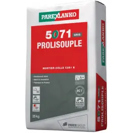 Mortier Colle Déformable Prolisouple Blanc ParexLanko L5071BL25 25 kg Prix Bas