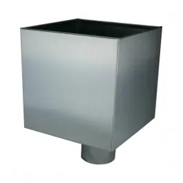 Boîte à Eau Zinc Naturel 20x20x20cm, diam 100 mm Top Vente