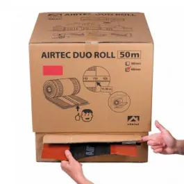 Closoir Airtec Duo Roll, coul Ocre, larg 310 mm en carton de 50 M Dernier Modèle