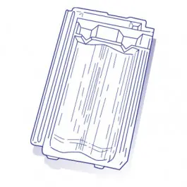 Expédition Rapide Tuile de verre Téting ou Alsace Sud, ref LR n°103, carton de 8 U