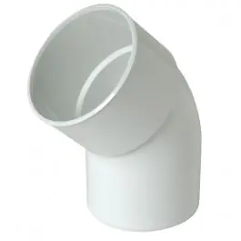 Coude PVC M-F 45° à coller pour Gouttière Blanc Nicoll, diam 80 cm Livraison Express
