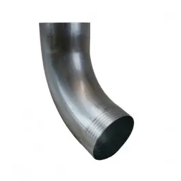 Coude Zinc Naturel 72° pour Gouttière, diam 100 mm Acheter En Ligne