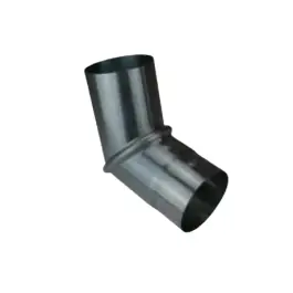 Usine Directe Coude Clinché Gouttière Demi-Ronde Zinc 72°, Diam 80 mm