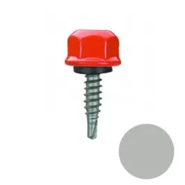 Vis de Couture Têtalu P1 TK12 + rondelle Faynot 4,8x20mm RAL 9006 100p Prix Promo