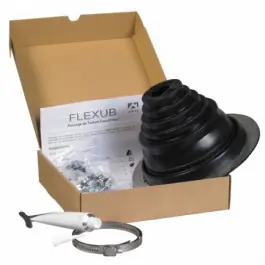 Prix Bas Manchon Flexub avec kit de pose, embase ronde conduit de 110 à 200 mm