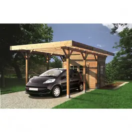 Carport bois modulable SOLID 3 x 5 m – Traitement autoclave Prix Promo