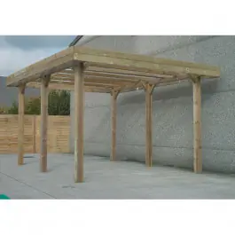Bon Plan Carport bois modulable SOLID 5 x 5 x 4 m – Traitement autoclave