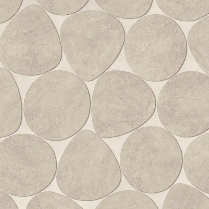 Carrelage effet Pierre Calcaire Gris Brume Galets XL 59,5x59,5x2 cm Rocalta - Sol extérieur Offre Du Jour