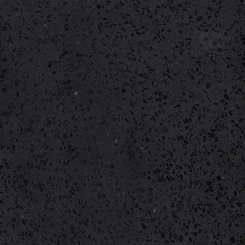 Carrelage effet Terrazzo Noir Intense 60x60x0,9 cm Mat Calviera - Sol et mur intérieur Retour Gratuit