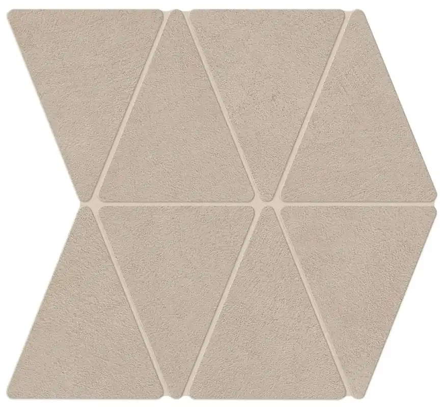 Mosaïque effet Béton Grège Triangle 36,7x33,8x0,9 cm Mat Benzaro - Mur intérieur Prix Cassé