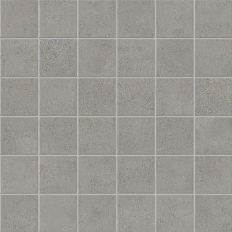 Mosaïque effet Béton Gris Cendré 4,8x4,8 cm Quadra 30x30x0,9 cm Mat Gravino - Sol et mur intérieur Nouvelle Collection