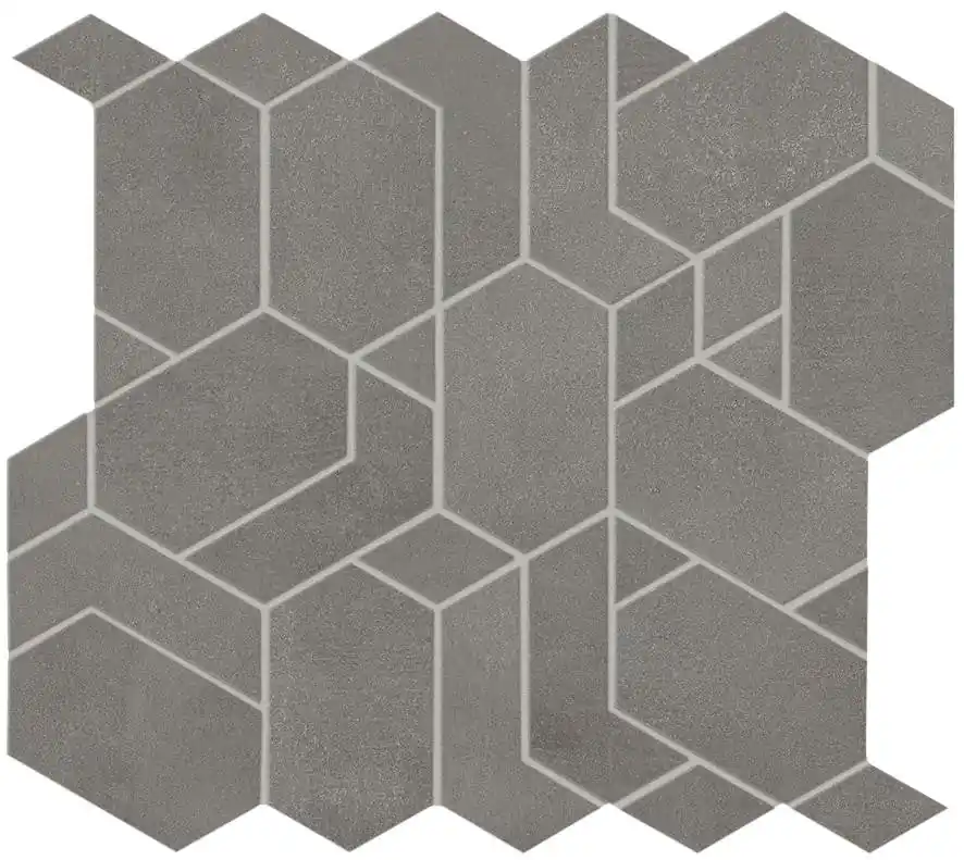 Mosaïque effet Béton Gris Ombre Mix 33,5x31x0,9 cm Mat Gravino - Mur intérieur Bon Marché