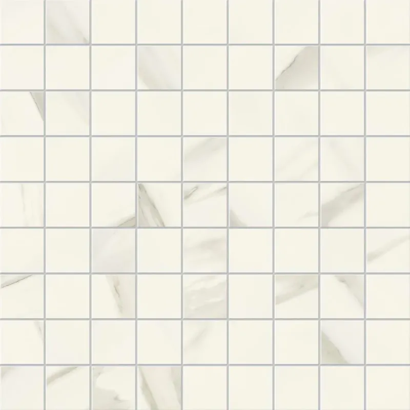 Meilleure Vente Mosaïque effet Marbre Blanc Calacatta Armonia 3,5x3,5 cm Quadra 30x30x0,9 cm Mat Orsiano - Sol et mur intérieur