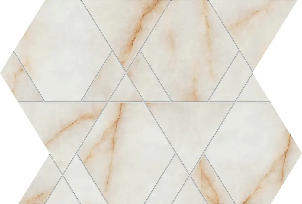 Bon Marché Mosaïque effet Marbre Blanc Cristallo Triangle Mix 33,4x28,9x0,9 cm Brillant Sorvella - Mur intérieur