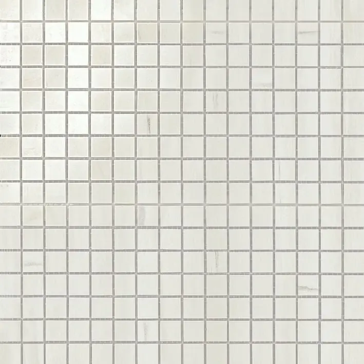 Mosaïque effet Marbre Blanc Dolomite 1,7x1,7 cm Quadra 30x30x0,95 cm Brillant Marvillo - Sol et mur intérieur Acheter En Ligne