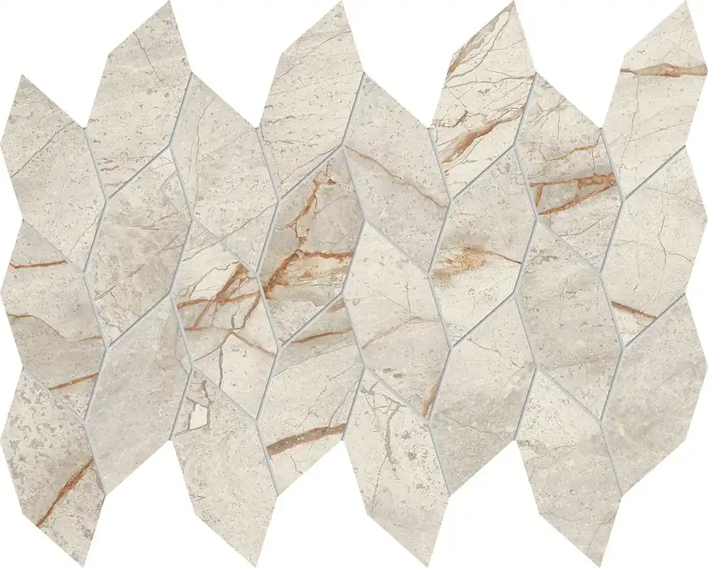 Mosaïque effet Marbre Blanc Himalaya Nav 35x27,6x0,9 cm Brillant Sorvella - Mur intérieur Pas Cher