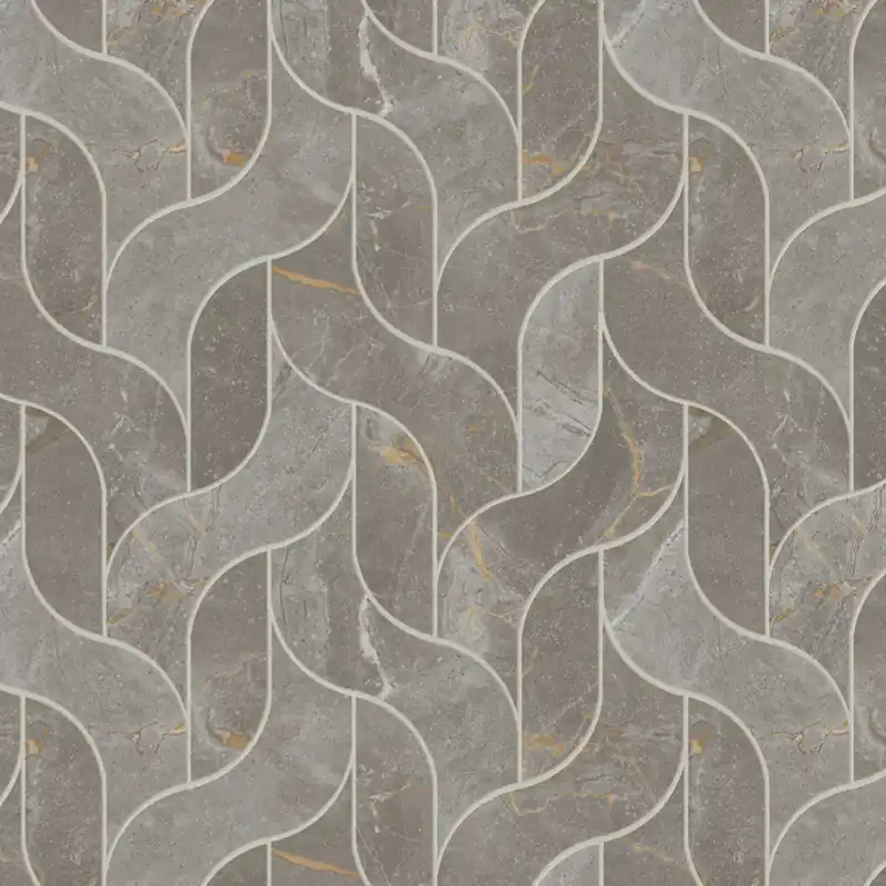 Mosaïque effet Marbre Gris Titan Vine 30,5x27,7x0,9 cm Brillant Montira - Mur intérieur Achat Immédiat