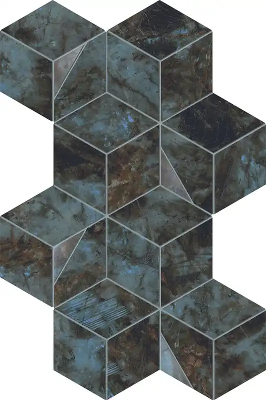 Satisfait Ou Remboursé Mosaïque effet Marbre Tropicale Hexa 40,3x23,3x0,9 cm Brillant Sorvella - Mur intérieur