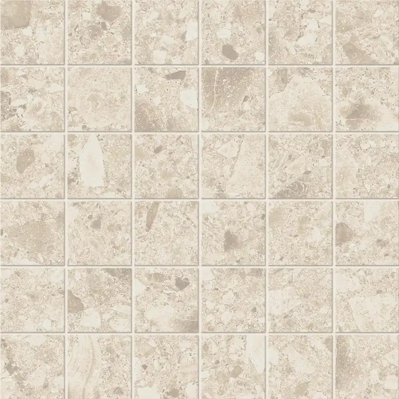 Offre Exclusive Mosaïque effet Pierre Ceppo di Gré Beige 4,8x4,8 cm Quadra 30x30x0,9 cm Mat Massira - Sol et mur intérieur