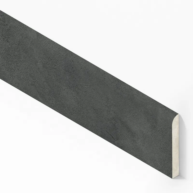 Nouvel Arrivage Plinthe carrelage effet Béton Gris Charbon 80x7,2 cm Mat Stavira