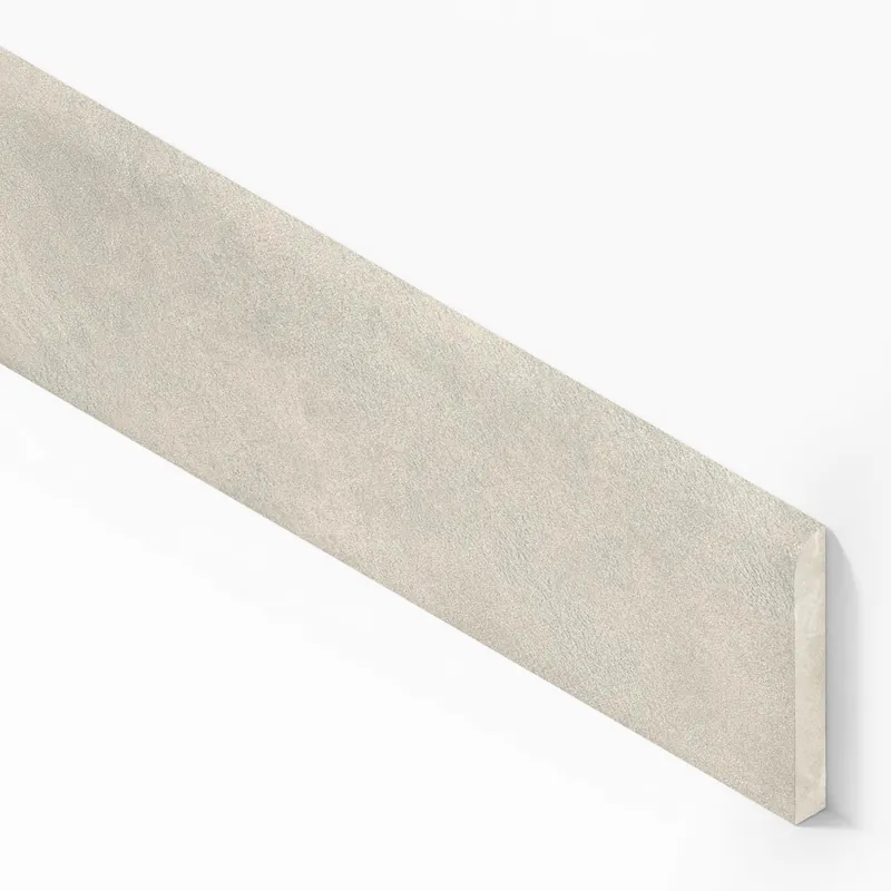 Promotion Plinthe carrelage effet Béton Gris Perle 120x7,2 cm Mat Stavira
