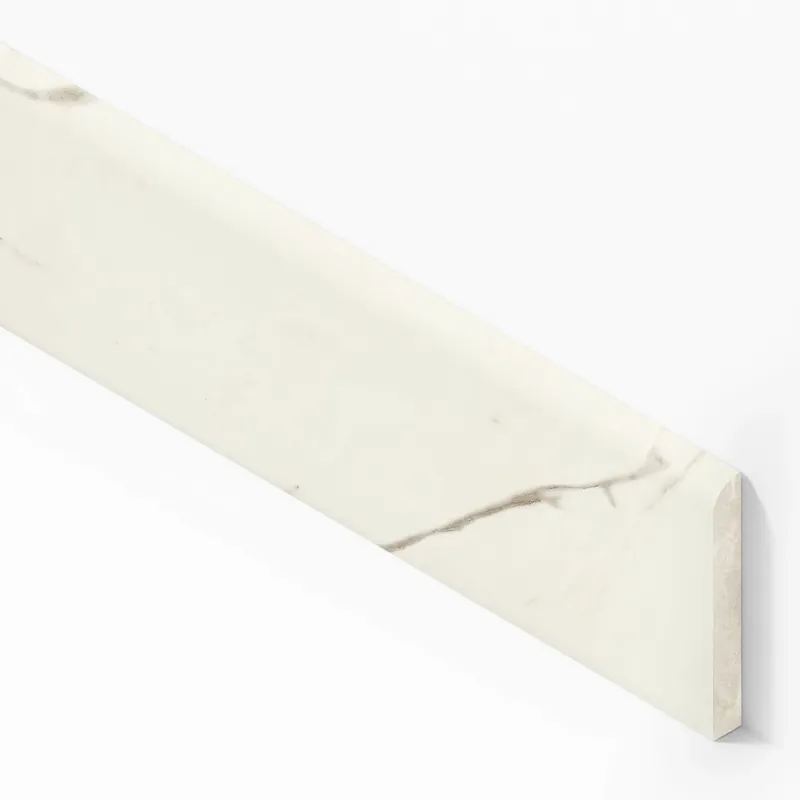 Dernière Chance Plinthe carrelage effet Marbre Blanc Calacatta Alba 60x7,2 cm Brillant Montira