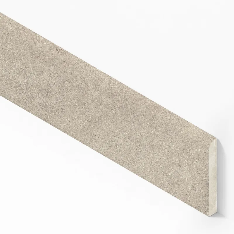Haute Qualité Plinthe carrelage effet Pierre Calcaire Gris Brume 80x7,2 cm Mat Rocalta