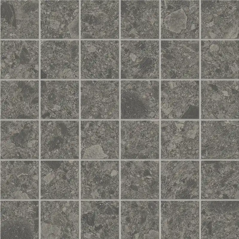 Mosaïque effet Pierre Ceppo di Gré Gris Foncé 4,8x4,8 cm Quadra 30x30x0,9 cm Mat Massira - Sol et mur intérieur Produit De Marque