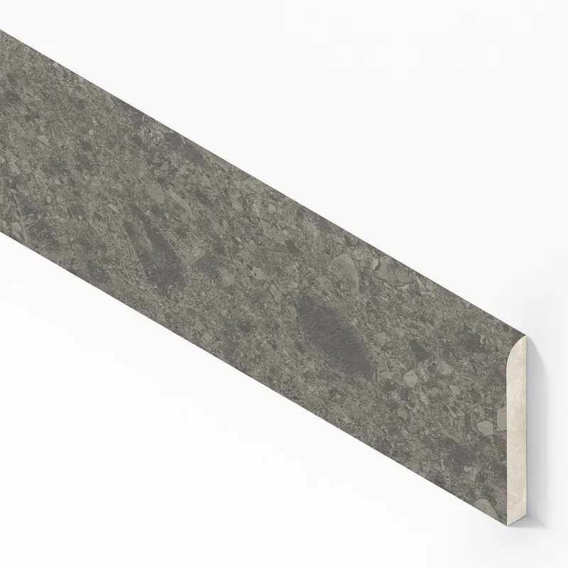 Vente Flash Plinthe carrelage effet Pierre Ceppo di Gré Gris Foncé 60x7,2 cm Mat Massira
