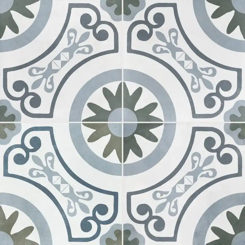 Prix Bas Carrelage effet Carreau ciment Averisca Bleu 22,3x22,3x0,9 cm Novera - Sol et mur intérieur