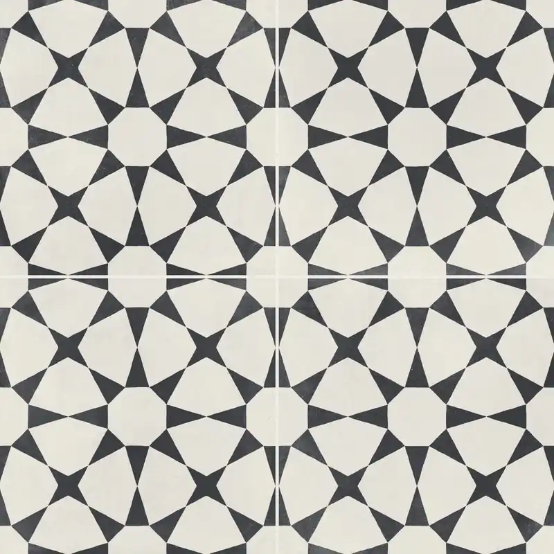 Carrelage effet Carreau ciment Axelis Noir 22,3x22,3x0,9 cm Torilys - Sol et mur intérieur Achat Immédiat