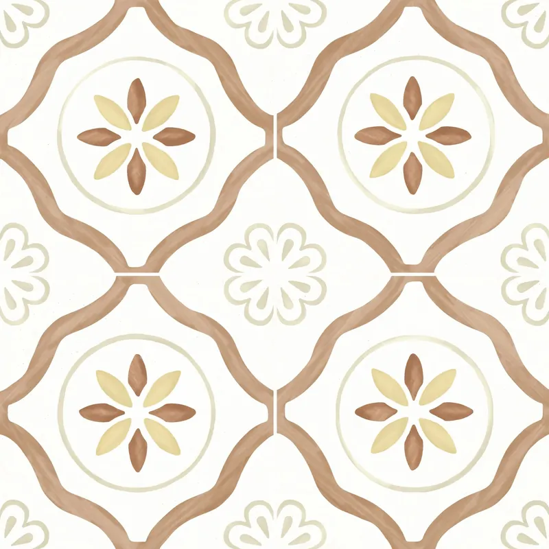 Carrelage effet Carreau ciment Azoria Terracotta 22,3x22,3x0,9 cm Levior - Sol et mur intérieur Dernier Modèle