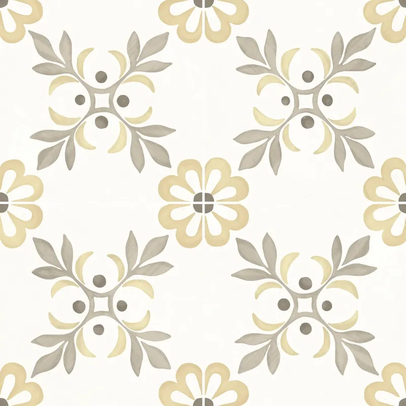 Carrelage effet Carreau ciment Roselis Jaune 22,3x22,3x0,9 cm Levior - Sol et mur intérieur Prix Choc