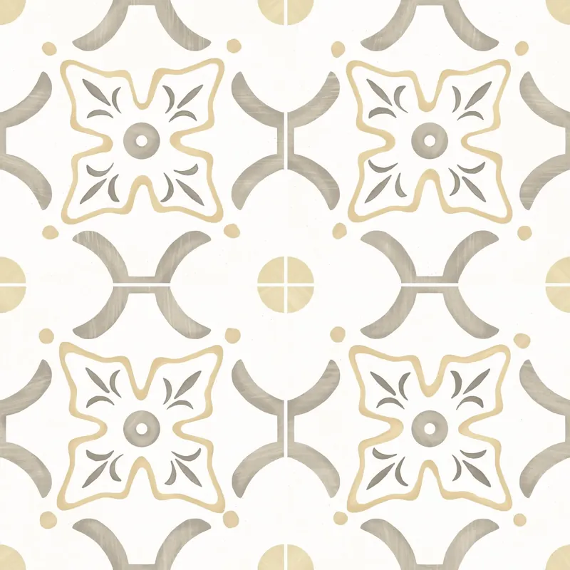 Carrelage effet Carreau ciment Sorella Jaune 22,3x22,3x0,9 cm Levior - Sol et mur intérieur Dernière Chance