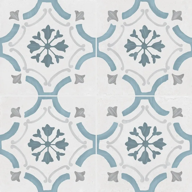 Carrelage effet Carreau ciment Varolia Bleu 22,3x22,3x0,9 cm Ventoril - Sol et mur intérieur Achetez Aujourd'hui