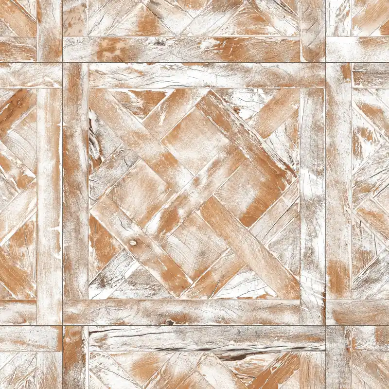 Carrelage Vintage effet Parquet Bois Blanc Vieilli Versailles 45x45x0,95 cm Virelno - Sol intérieur Dernière Chance