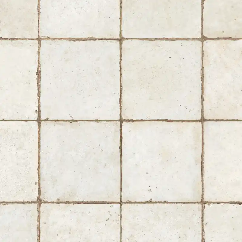 Carrelage Vintage effet Carreau ciment Blanc 45,2x45,2x0,95 cm In&Out Sparta - Sol et mur intérieur et Sol extérieur Super Prix