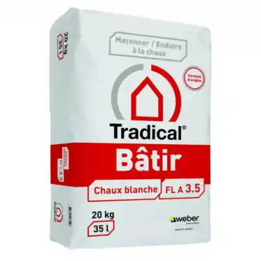 Pas Cher Tradical® Bâtir Chaux aérienne formulée- blanche (sac 20 kg)