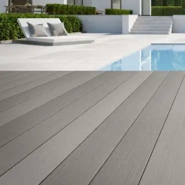 Lames de Terrasse Composite Gris Torro TIMBER, Réversible Lisse/Strié, 16x193x3000mm (0,58m²) Marque