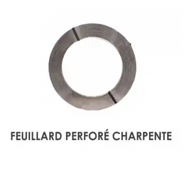 Feuillard perforé pour charpente (rouleau 25 ML) Offre Spéciale