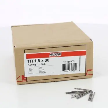 Pointes pour lambris bois 1,8 x 30 Galva Alsafix (carton 1 kg) Authentique