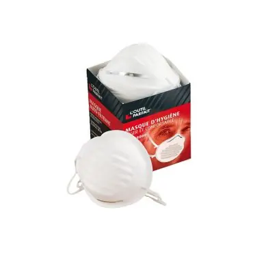 Masque hygiène à coque semi-rigide non tissé (sachet 5 u.) Prix Promo